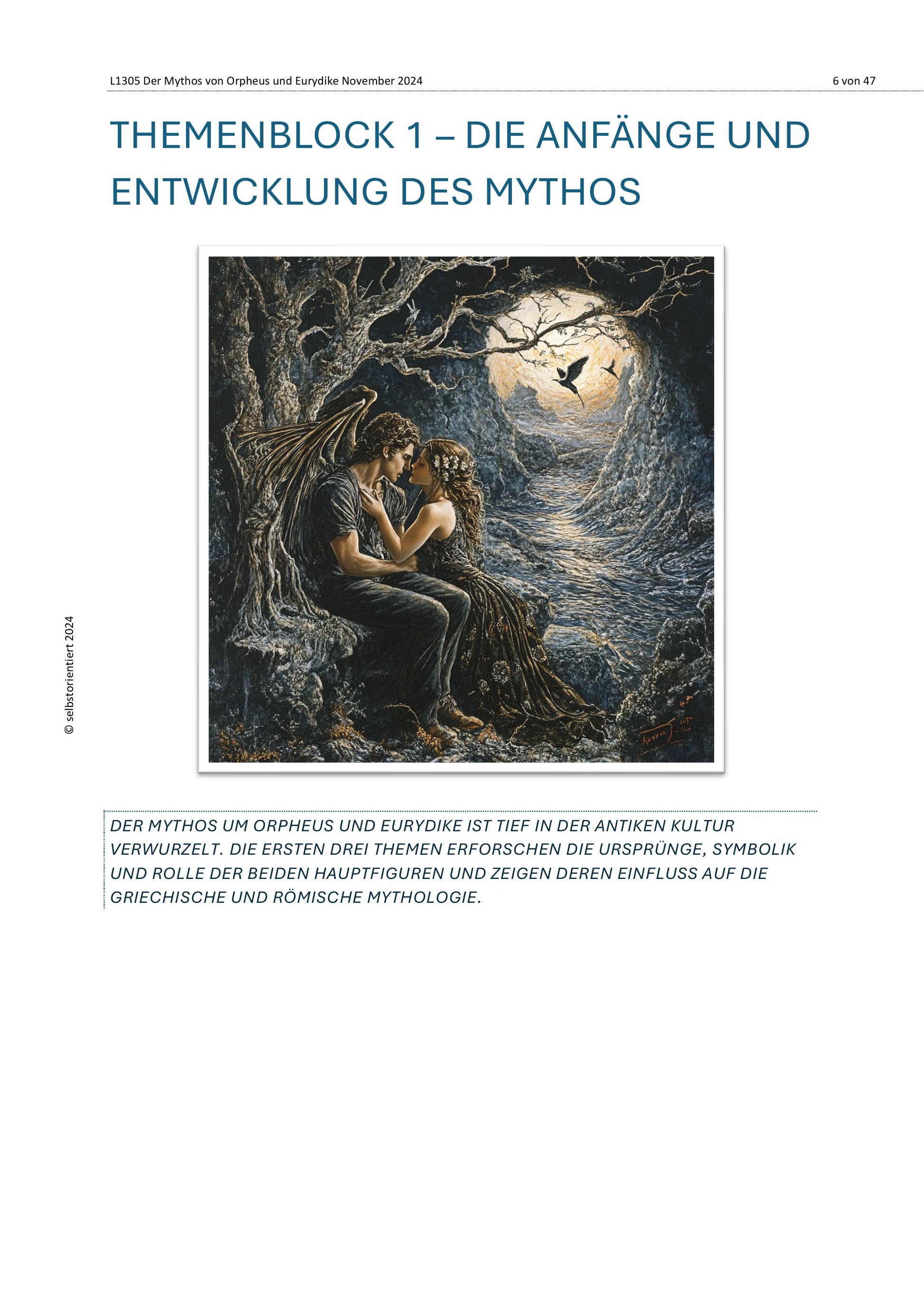 Orpheus – Mythos, Musik und Macht der Kunst im Unterricht erschließen