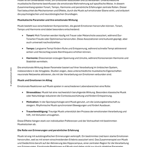 Wahrnehmungssteuerung durch Musik - Unterrichtsreihe