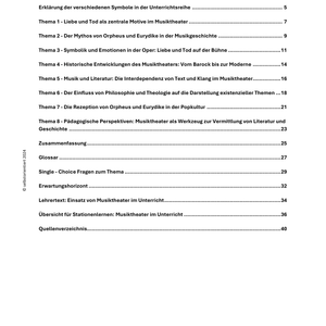 Musiktheater: Musik in außermusikalischen Kontexten - Unterrichtsreihe