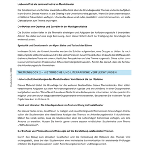 Musiktheater: Musik in außermusikalischen Kontexten - Unterrichtsreihe