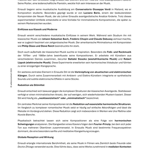 Ludovico Einaudis Musik verständlich erklärt - Unterrichtsreihe