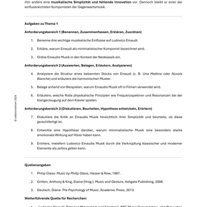 Ludovico Einaudis Musik verständlich erklärt - Unterrichtsreihe