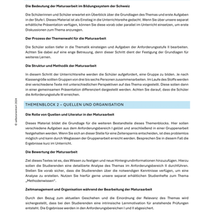 Unterrichtsreihe: Maturaarbeit - Unterrichtsmaterialien