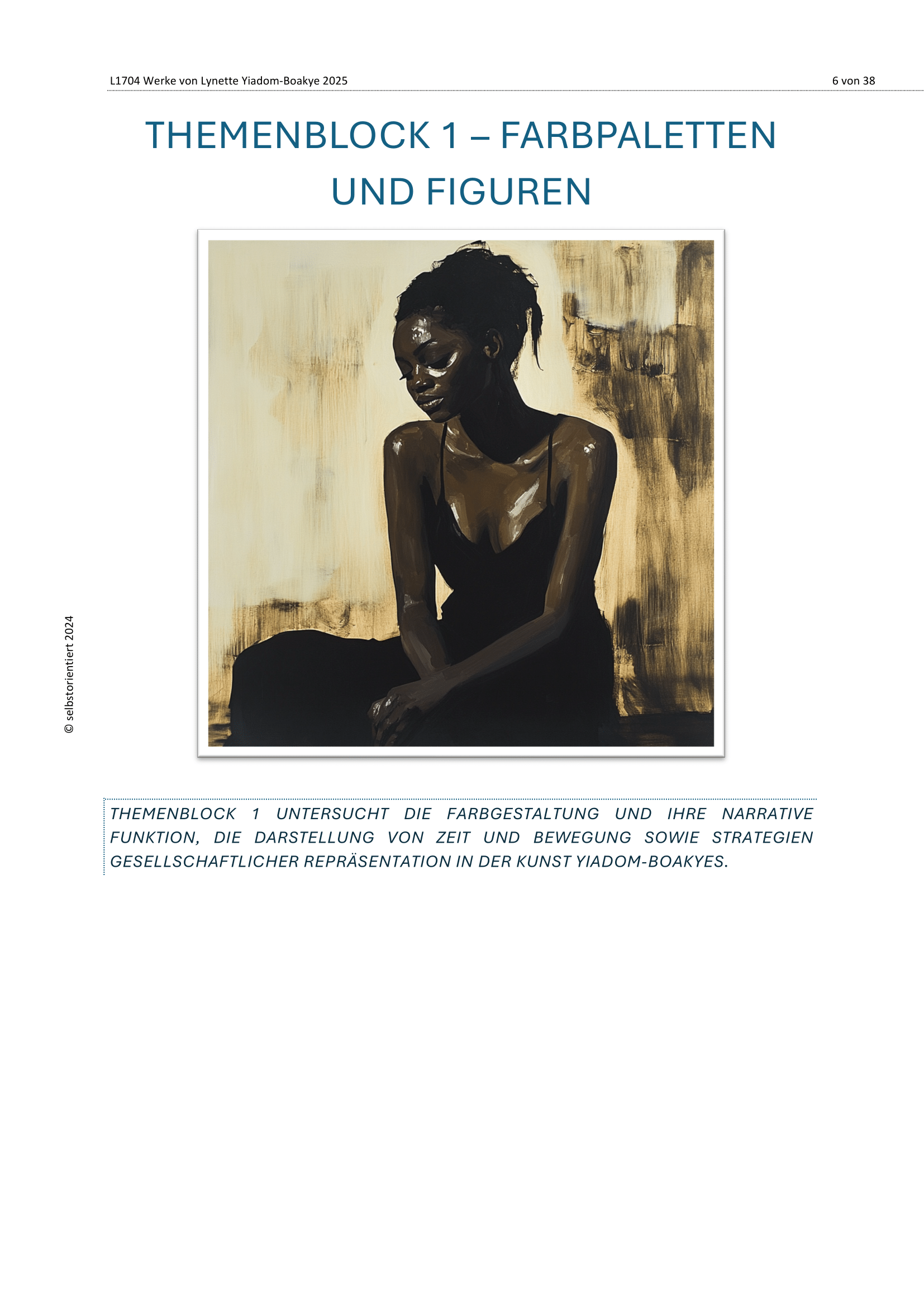 Lynette Yiadom-Boakye - Unterrichtsmaterial