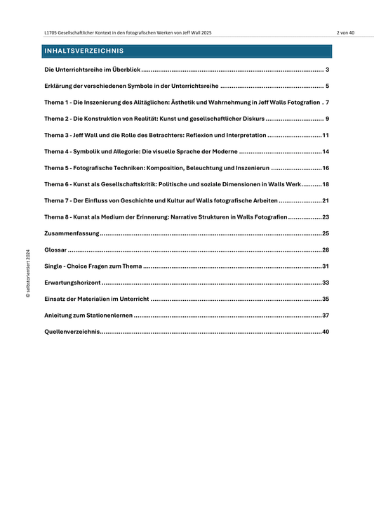 Sparpaket XXL: Jeff Wall | Fotografie‑ und Kunstunterricht | Unterrichtsmaterial