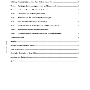 Form- und Strukturanalyse im Kunstunterricht - Unterrichtsmaterial