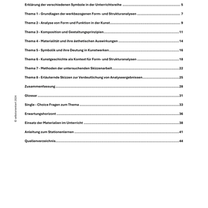 Form- und Strukturanalyse im Kunstunterricht - Unterrichtsmaterial