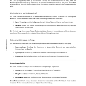 Form- und Strukturanalyse im Kunstunterricht - Unterrichtsmaterial