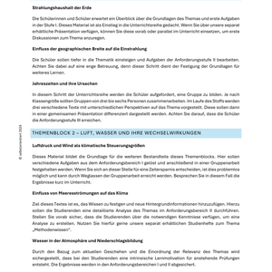 Strahlungsbilanz und Klimazonen - Unterrichtsreihe SEK II