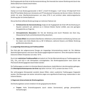 Strahlungsbilanz und Klimazonen - Unterrichtsreihe SEK II