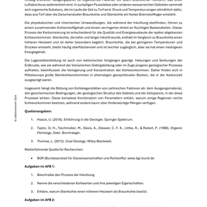 Lagerstättenbildung und Förderung nichtregenerativer Rohstoffe - Unterrichtsreihe SEK II