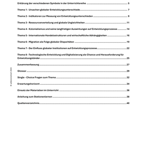 Globale Entwicklungsdisparitäten und Verflechtungen - Unterrichtsreihe