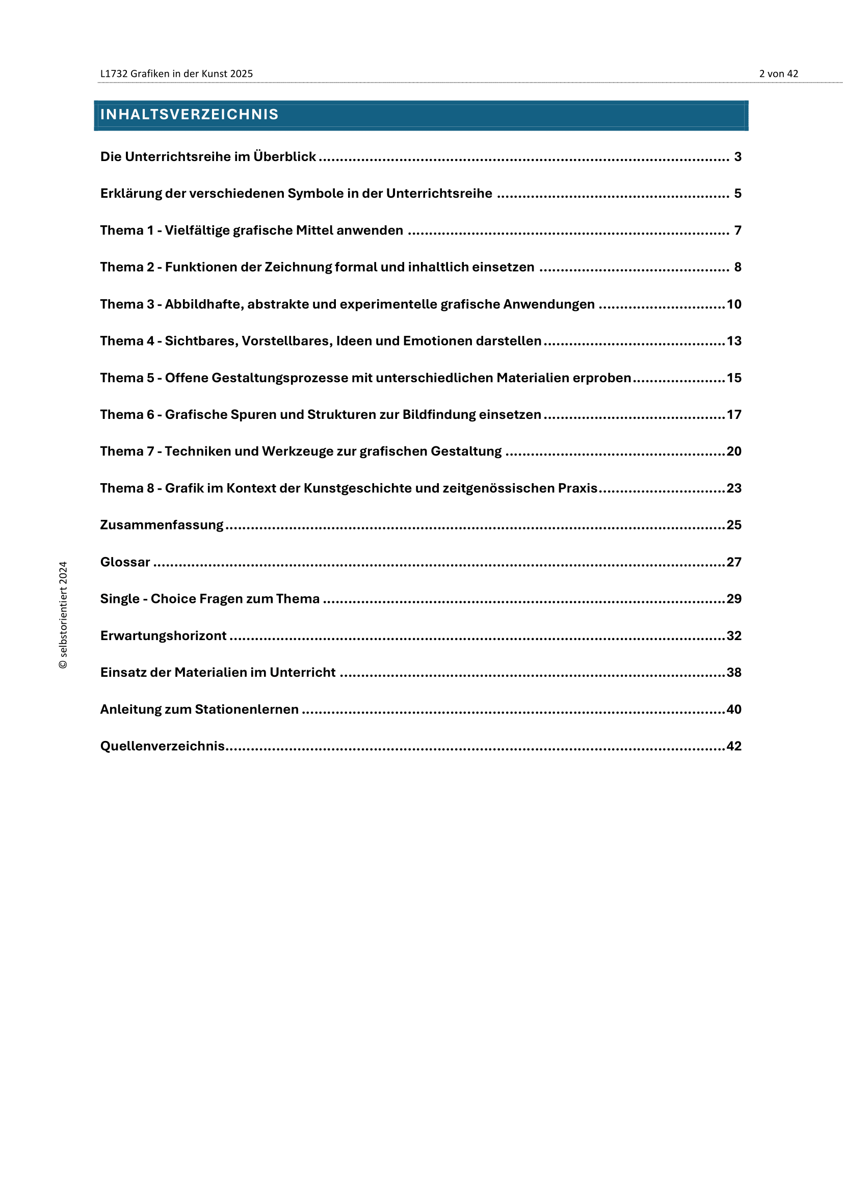 Grafik im Fach Kunst analysieren und verstehen - Unterrichtsreihe