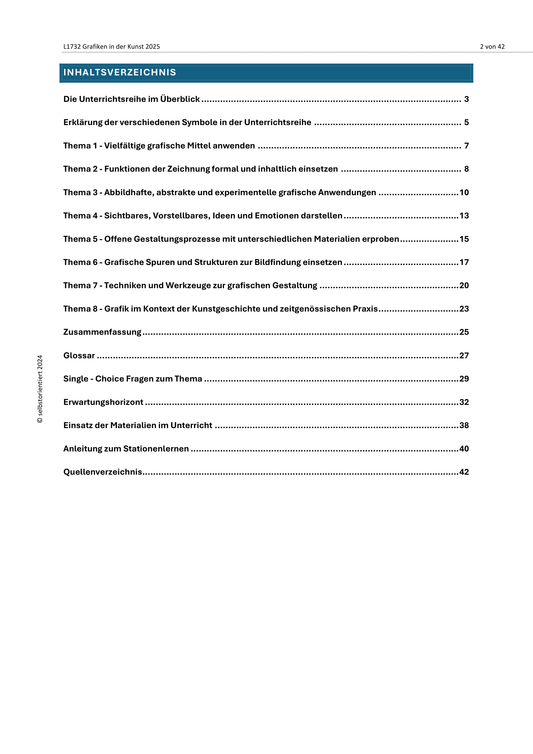 Grafik im Fach Kunst analysieren und verstehen - Unterrichtsreihe