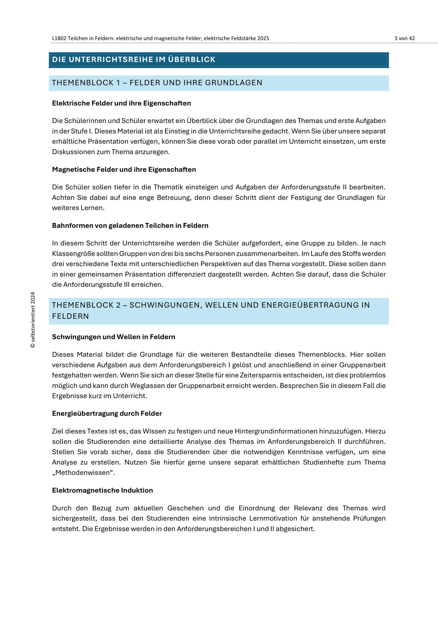 Teilchen in Feldern: Elektrische und magnetische Felder