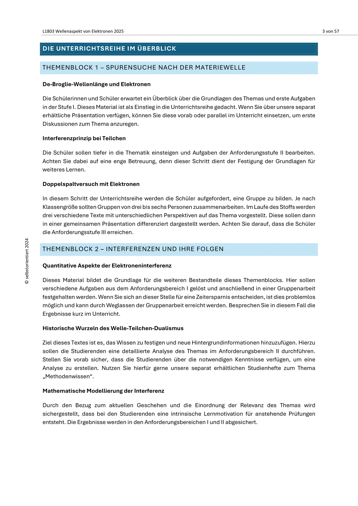 Quantenphysik: Wellenaspekt von Elektronen