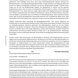 Quantenphysik: Wellenaspekt von Elektronen