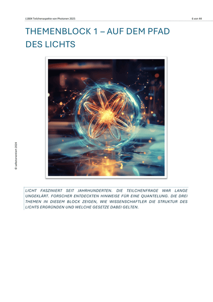 Quantisierte Energie: Photoeffekt und Energiequantelung - Unterrichtsmaterial