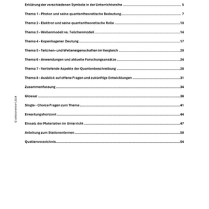 Unterrichtsreihe: Photon und Elektron als Quantenobjekte