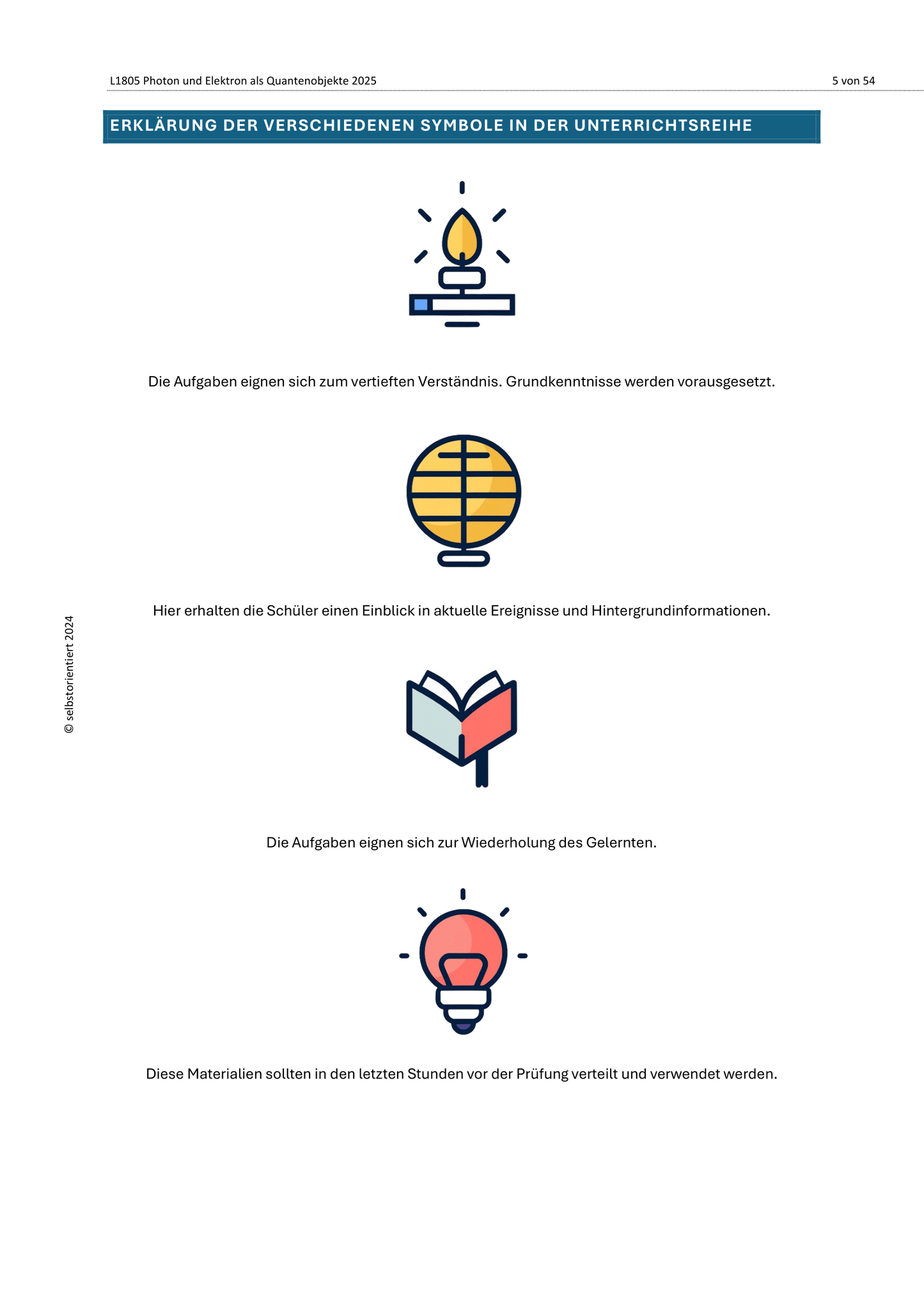 Unterrichtsreihe: Photon und Elektron als Quantenobjekte