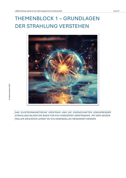 Unterrichtsreihe Atomphysik: Strahlung und Linienspektren