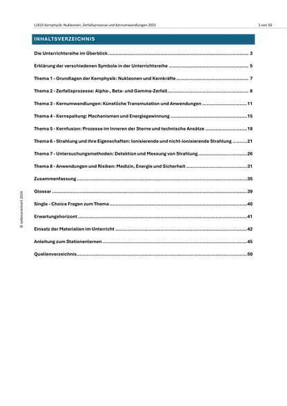 Kernphysik im Unterricht – Von der Atomstruktur bis zur Energiegewinnung