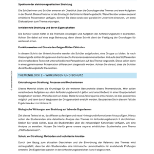 Strahlung: Spektrum der elektromagnetischen Strahlung & Geiger-Müller-Zählrohr - Unterrichtsmaterial
