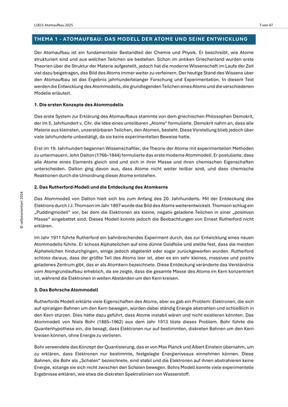 Atomaufbau, Quantenmechanik, Röntgenstrahlung | Unterrichtsreihe