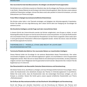 Neurowissenschaften & Künstliche Intelligenz im Ethikunterricht