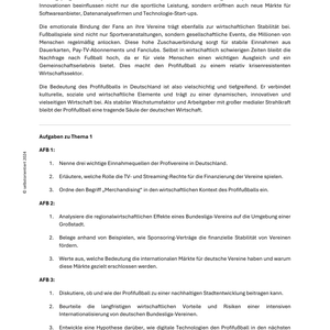 Fußball und Wirtschaft - Exkurs im Fach Politik & Wirtschaft