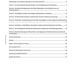 Unterrichtsreihe Maya-Kultur - Geschichte