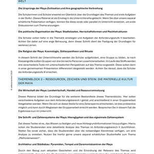 Unterrichtsreihe Maya-Kultur - Geschichte