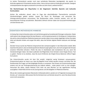 Unterrichtsreihe Maya-Kultur - Geschichte