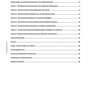 Unterrichtsreihe: Gesellschaftsvertragstheorien und die Gemeinschaft | Macht