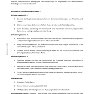 Unterrichtsreihe: Gesellschaftsvertragstheorien und die Gemeinschaft | Macht