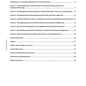 Rousseaus Gesellschaftsvertrag: Philosophie und Praxis - Unterrichtsreihe Ethik
