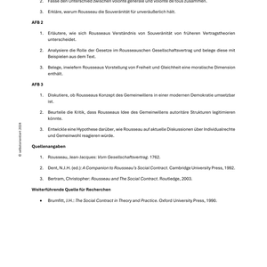 Rousseaus Gesellschaftsvertrag: Philosophie und Praxis - Unterrichtsreihe Ethik