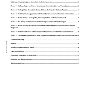 Hume: Erkenntnistheoretische Grundlagen der Wissenschaften