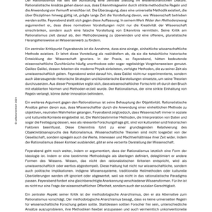 Unterrichtsreihe: Erkenntnis in den Geisteswissenschaften − Kernstellen aus Feyerabend