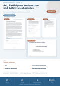 AcI, Participium coniunctum und Ablativus absolutus – Unterrichtsreihe Latein Klasse 8–10