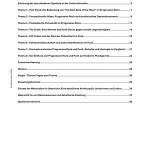 Progressive Rock & Punk - Unterrichtsmaterial