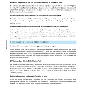 Progressive Rock & Punk - Unterrichtsmaterial