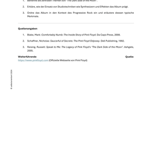 Progressive Rock & Punk - Unterrichtsmaterial