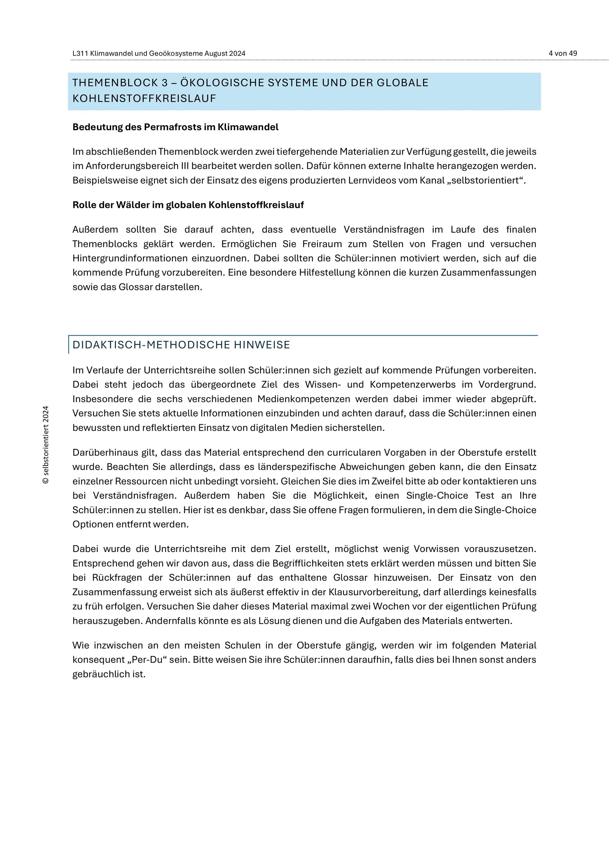 Ressourcen erschließen & Klimawandel verstehen – Sparpaket Geographie SEK I