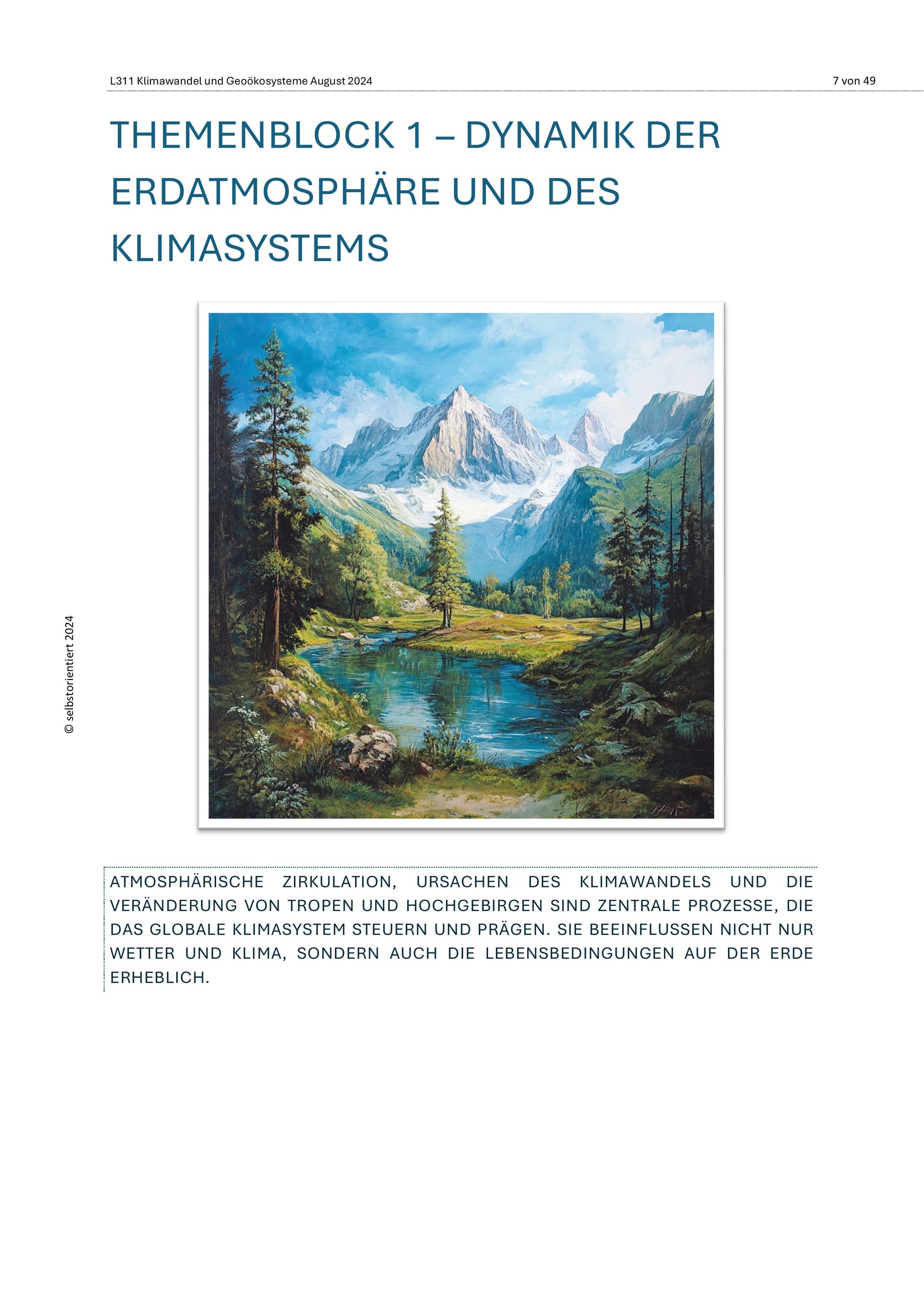 Ressourcen erschließen & Klimawandel verstehen – Sparpaket Geographie SEK I