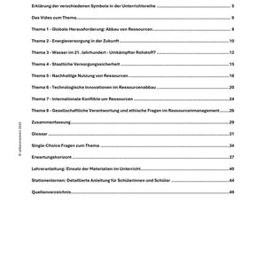 Erschließung und Abbau von Ressourcen – Komplettes Unterrichtsmaterial Sparpaket