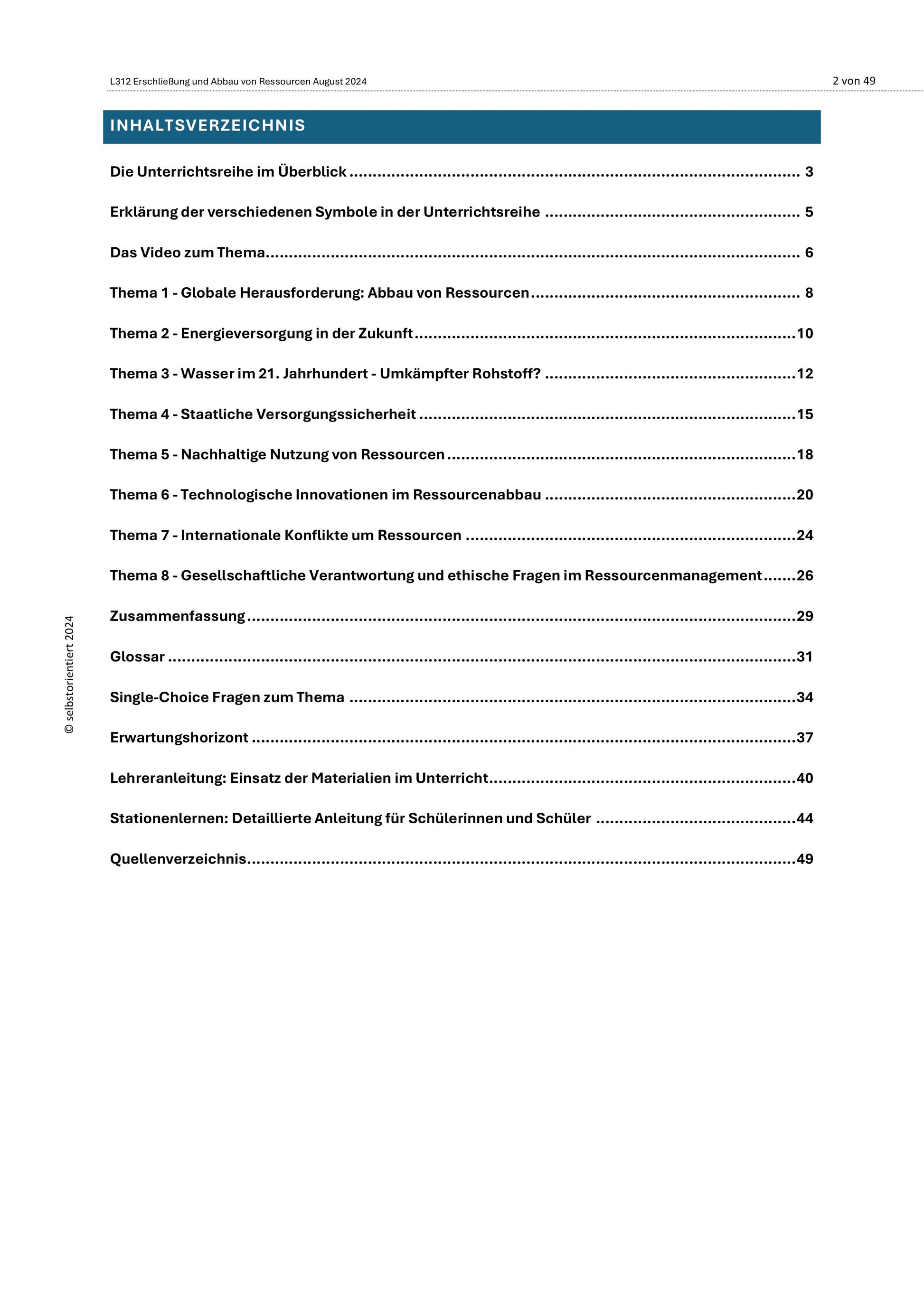 Erschließung und Abbau von Ressourcen – Komplettes Unterrichtsmaterial Sparpaket