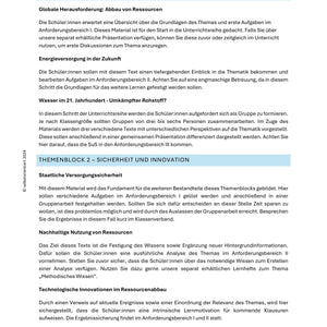 Erschließung und Abbau von Ressourcen – Komplettes Unterrichtsmaterial Sparpaket