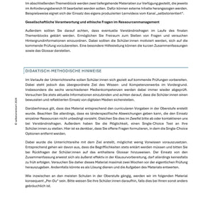 Erschließung und Abbau von Ressourcen – Komplettes Unterrichtsmaterial Sparpaket
