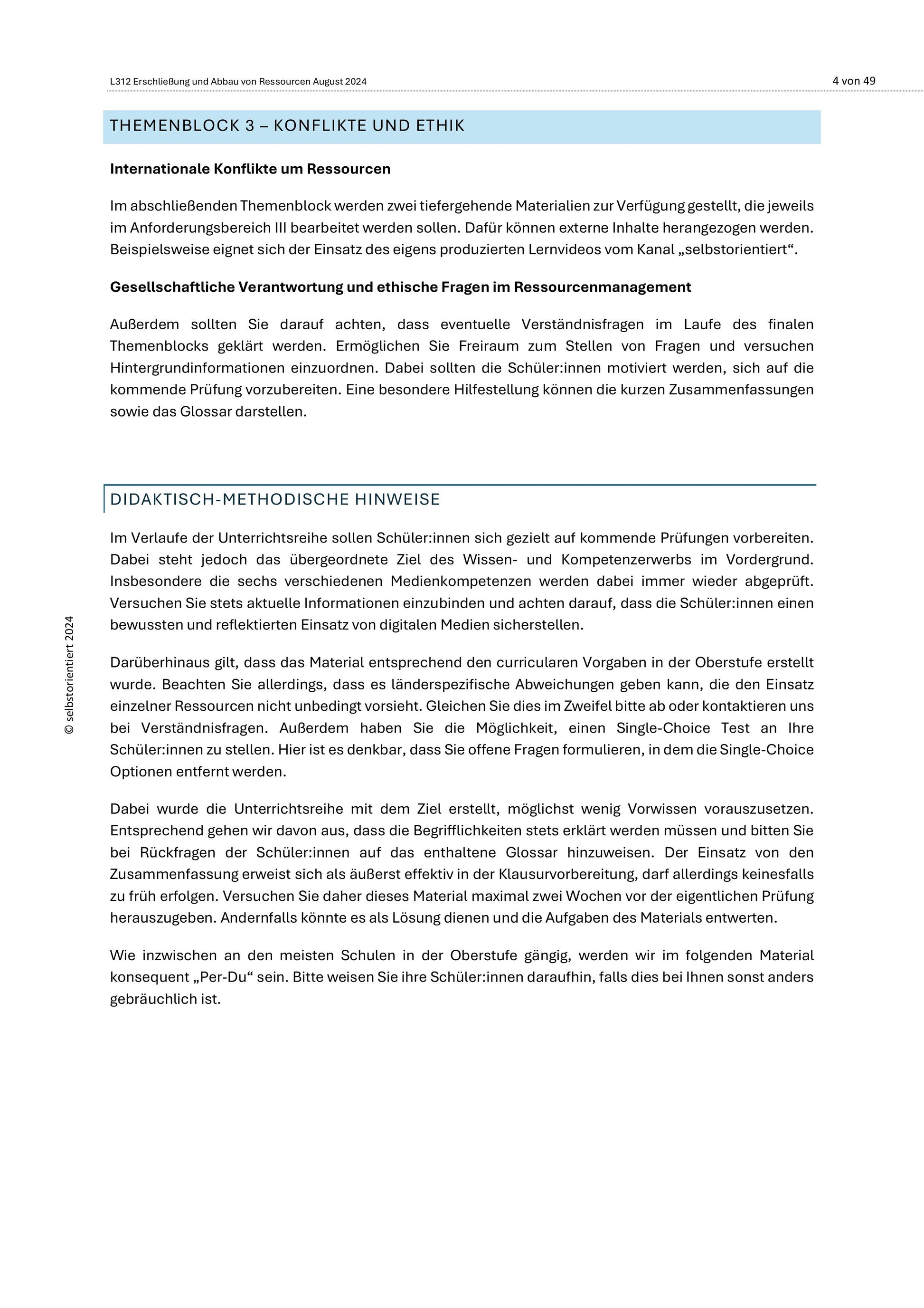 Erschließung und Abbau von Ressourcen – Komplettes Unterrichtsmaterial Sparpaket